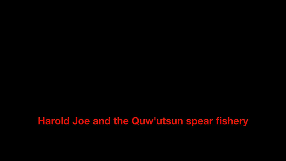 VIDEO: Harold Joe demonstrates the Quw’utsun spear fishery for salmon